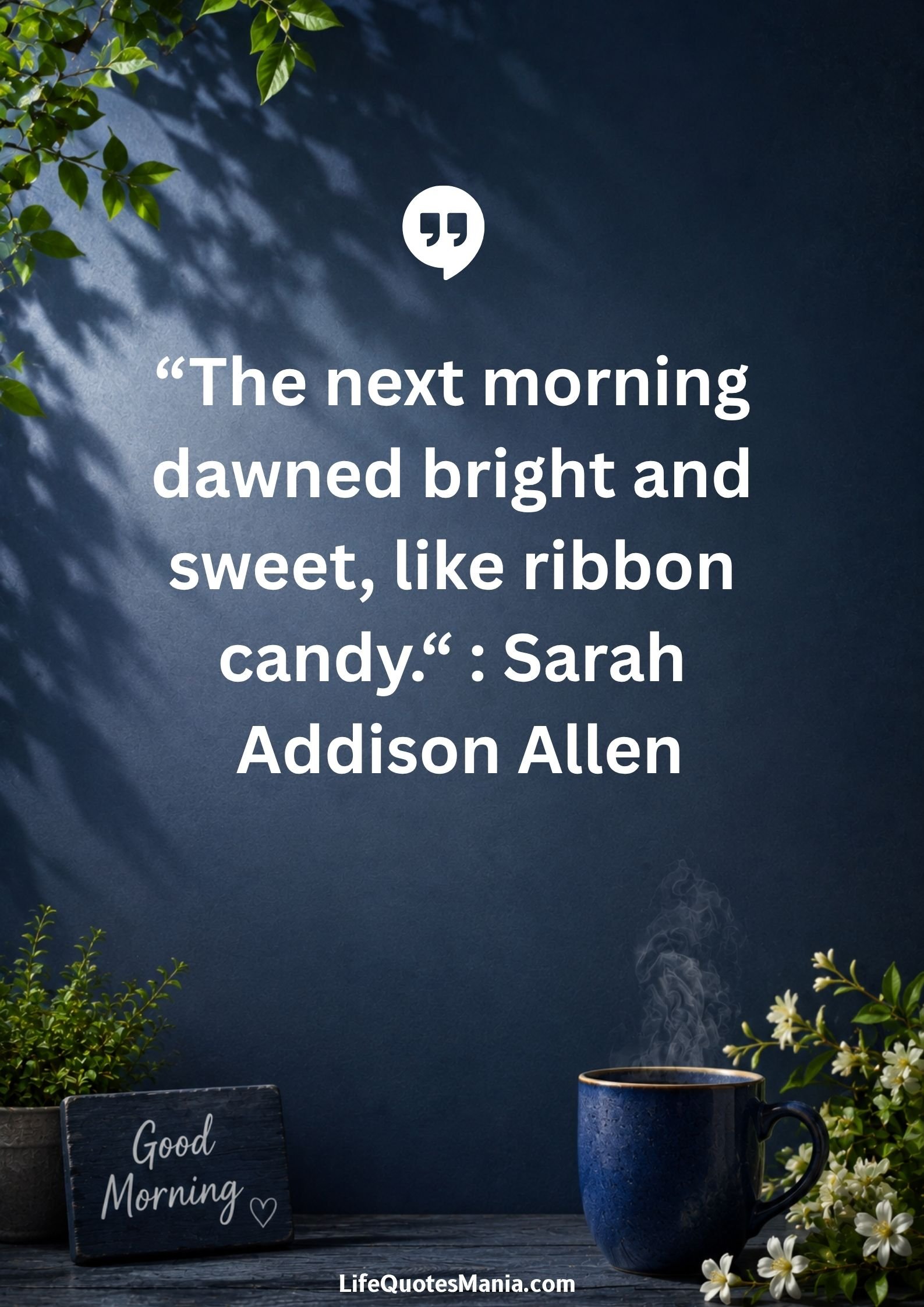 Good morning quotes and images - “The next morning dawned bright and sweet, like ribbon candy.“ : Sarah Addison Allen