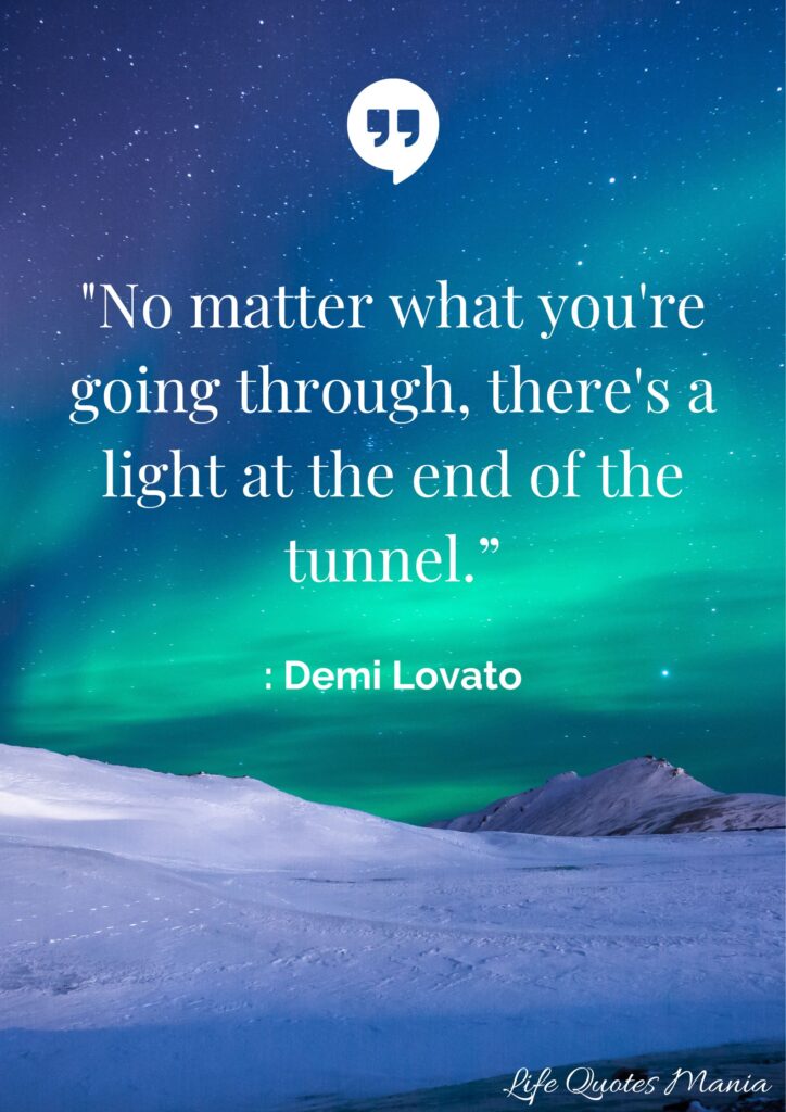 Never Give Up in Life Quote - Demi Lovato