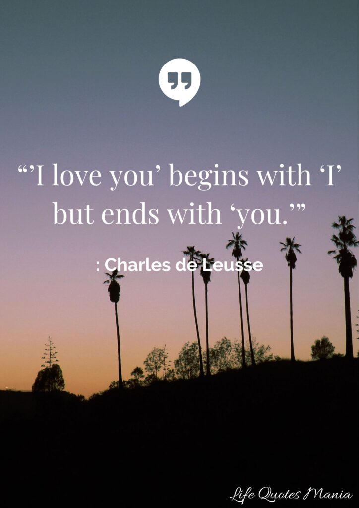 Good Night Quote - Charles de Leusse