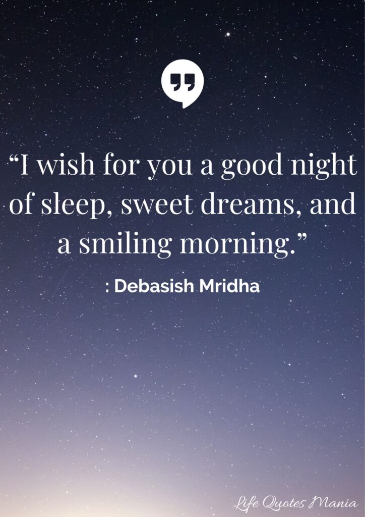 Good Night Quote - Debasish Mridha