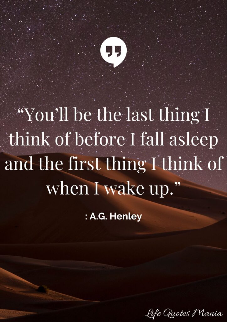 Good Night Quote - A.G. Henley