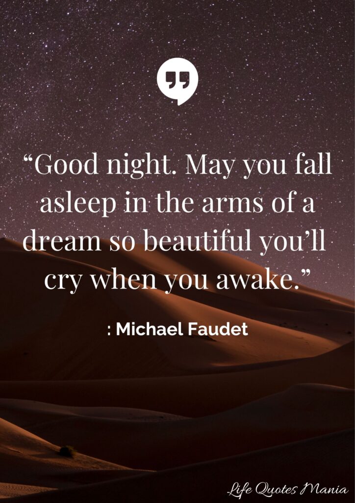 Good Night Quote - Michael Faudet