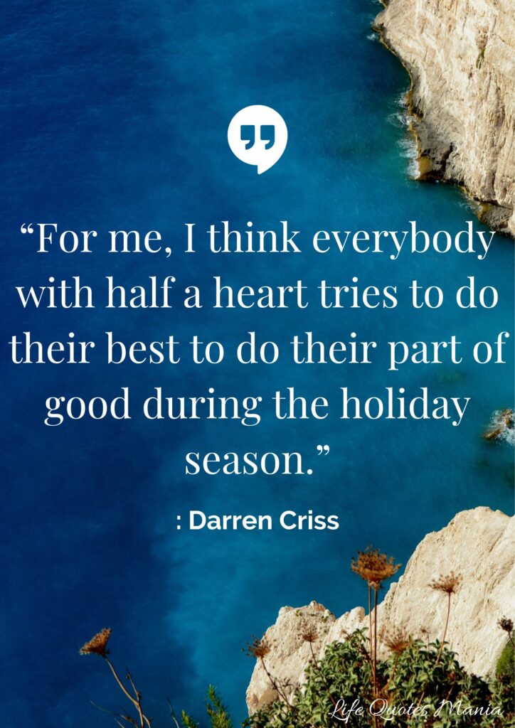 Happy Holiday Quote - Darren Criss