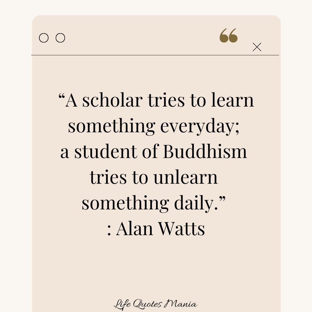 Quote Of The Day - Alan Watts