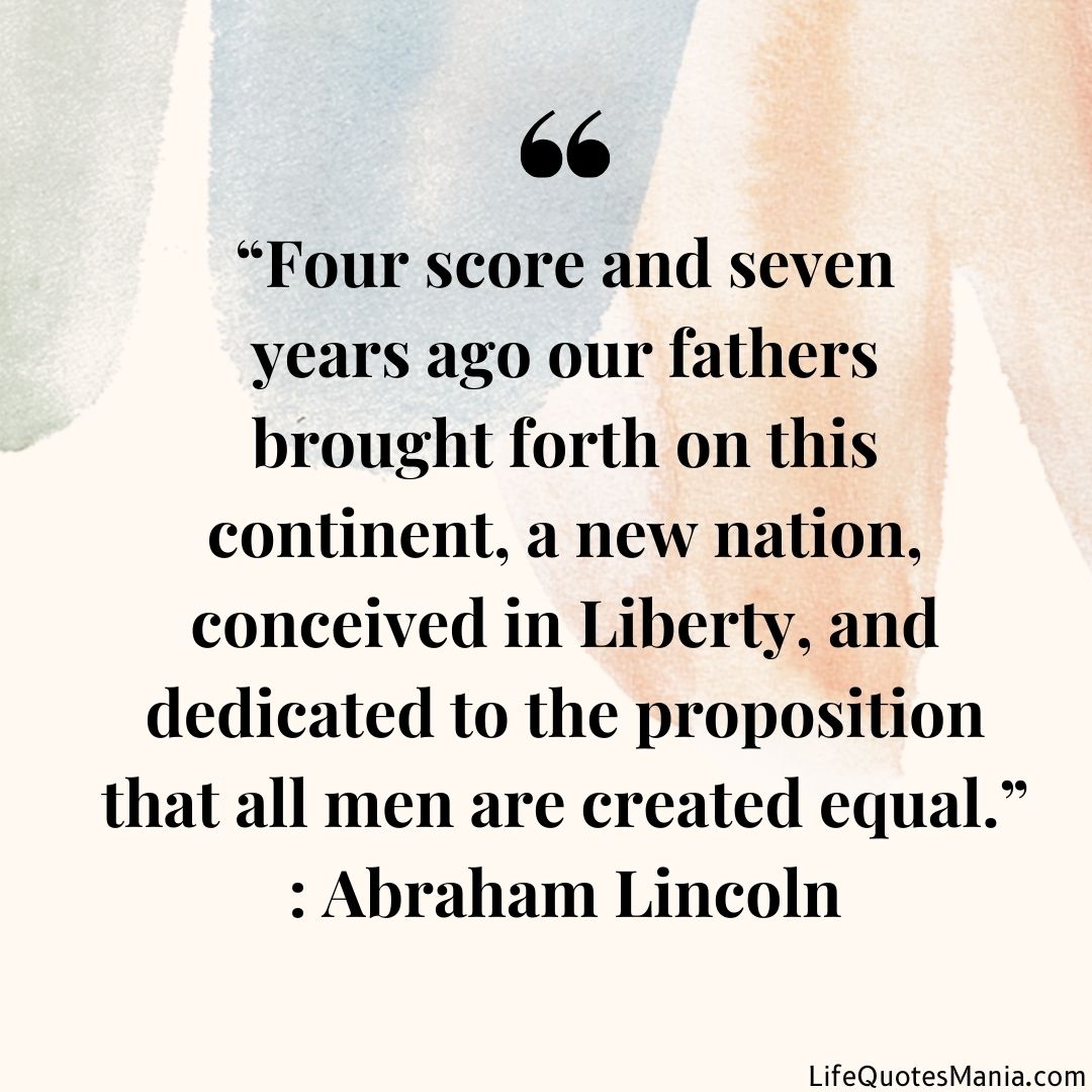 quote of the day - Abraham Lincoln