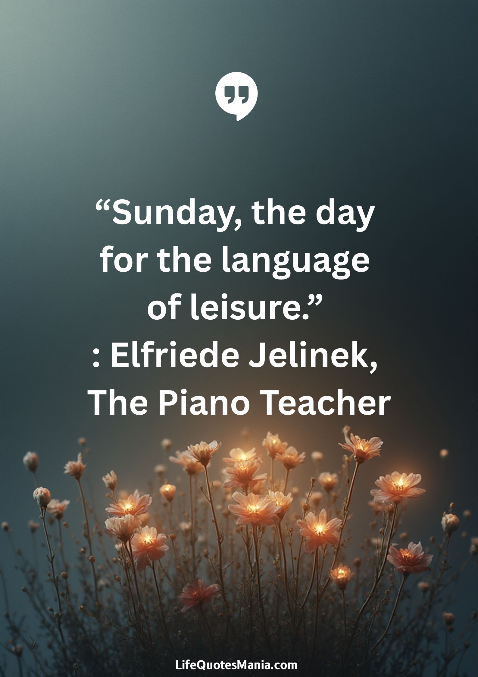 “Sunday, the day for the language of leisure.” : Elfriede Jelinek, The Piano Teacher