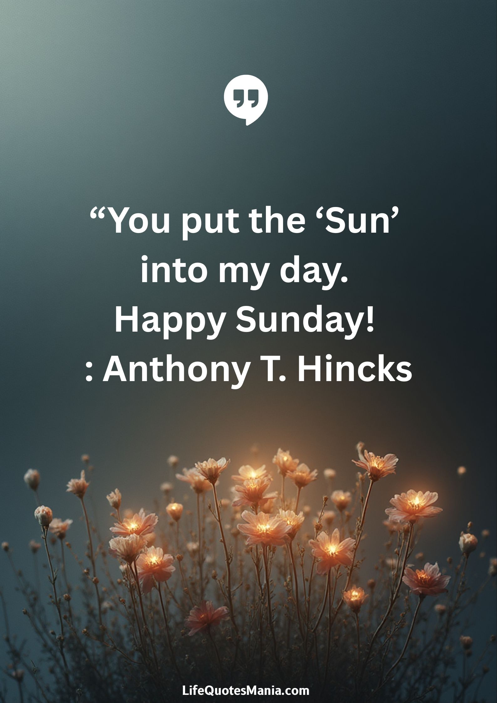 “You put the Sun’ ‘into my day. Happy Sunday! : Anthony T. Hincks